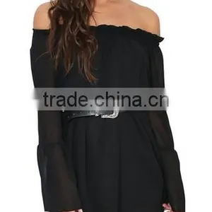 Women's Casual Butterfly Sleeve Floral Print Chiffon Dress thumbnail-1