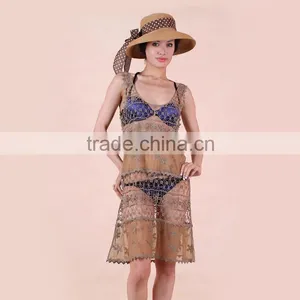 New Arrival Top Lace Transparent Sexy Women Crochet Dress thumbnail-1