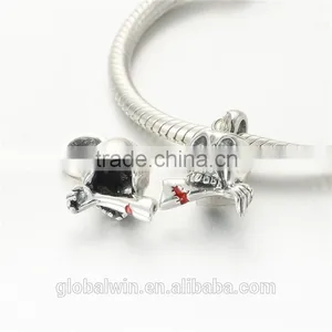Skull Metal Charms European Charm Bracelet Necklace 100% Real 925 Sterling Silver S198 Best Gifts For You Or Friends thumbnail-4