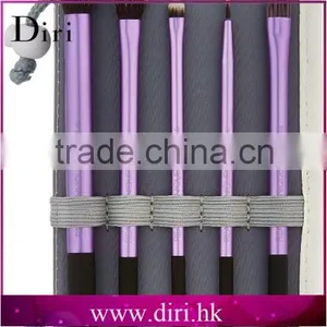 Long Aluminum Ferrule Make up Brushes 5pcs Long Handle Brush Set Makeup Belt Bag Make up Brush thumbnail-3