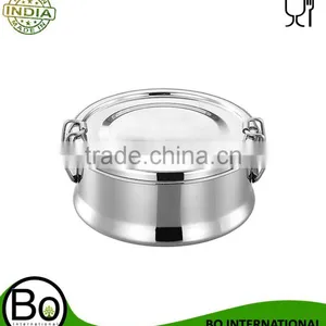 Stainless Steel Double Layered Round Lunch Box thumbnail-1