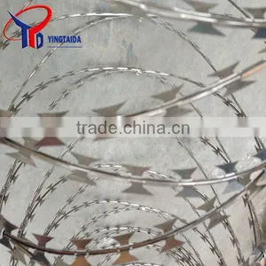 Galvanized Razor Barbed Wire 25kg Coil thumbnail-1