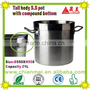 Focus on 04 Stainless Steel Sauce Pot With Aliminum Clad Bottom/large Cooking Pots /cooking Pot Set/stainless Steel Cookwar thumbnail-1