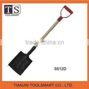 Forged Steel Snow Spade Shovel With Wooden Handle Plastic Grip thumbnail-1