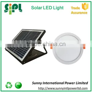 Green Energy Solar Panel With Battery Powered Radar Sensor Light Flat Led Panel Recessed Light thumbnail-2