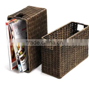 2014 Wholesale Light Wicker Magazine Baskets for Storing Books thumbnail-1