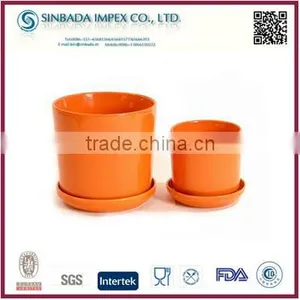 Bright Colored Stoneware Clay Pots Garden thumbnail-1