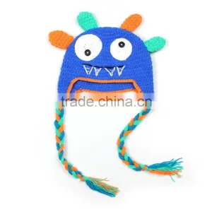 Cute Designs Winter Warm Cotton Children Baby Kids Crochet Hats Christmas Gift thumbnail-2