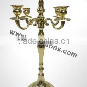 Shiny Polish Aluminum Candelabra thumbnail-5