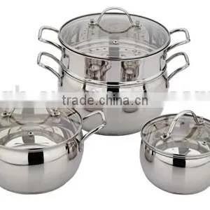 10pcs Stainless Steel Soup Pot Set Cookware Set thumbnail-3