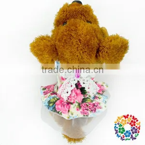 Pet Accessories Dog Clothes Flower Lace Chiffon Dog Cat Pet Wedding Dress Cat Dog Clothes thumbnail-6