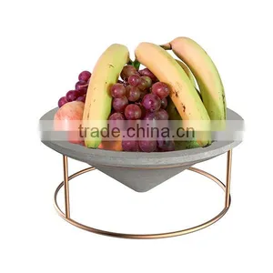FDA Food Safe Antique Cement Planter Cone Decoration Concrete Fruit Dish thumbnail-1