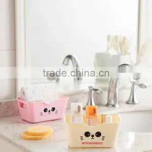Cute Cartoon Cat Design Plastic Desktop Storage Box thumbnail-5