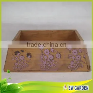 Hand Carved High Quality Promotional Decoration Antique Wooden Vases thumbnail-2