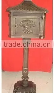 Decorative Cast Iron Post Mailbox, Iron Antique Mailbox thumbnail-3