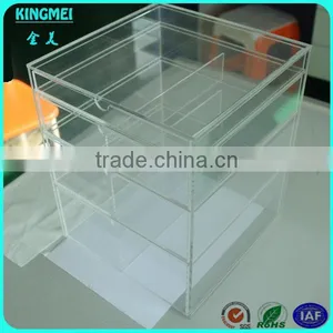 Pop Clear Acrylic Cosmetic Jewelry Display Organizer Box With 7 Drawers& Top Lid thumbnail-4