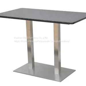 Quality Modern Rectangular Restaurant Table With Quartz Table Top thumbnail-1
