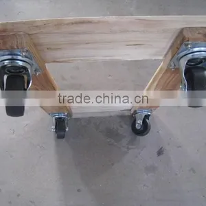 Heavy Duty Wood Plant Pot Dolly Furniture 4 Caster Hand Cart Trolley thumbnail-2