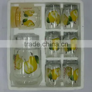 JK002 8pcs Glass Drinking Set With Printing thumbnail-1