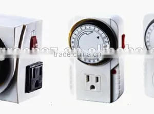 Easy-operation Small 24 Hours Mechanical Timer With Switch & Two Side Outlets thumbnail-2