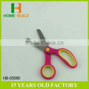 Factory Price HB-S5080 5" Big Satin Polished Blades PP TPR Handle Children Scissors thumbnail-6