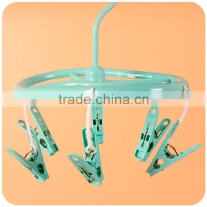 C215 Drying Clothes Plastic Hanger With Clips Ellipse Shape thumbnail-3