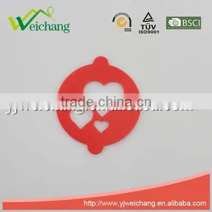 WCJ441 Durable Plastic ABS Cappuccino Coffee Art Template Coffee Stencils Love Heart Star Shape Coffee Stencil, Food Grade thumbnail-1
