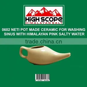 NETI POT MADE OF CERAMIC WITH HIMALAYAN SALT thumbnail-1