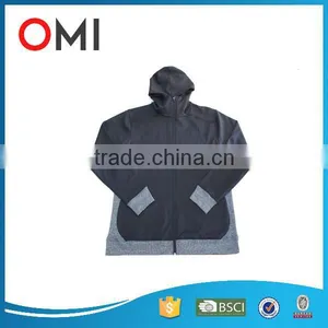 2016 Casual Adult Men Pocket Long Sleeve Blank Hoodies With Zipper thumbnail-1