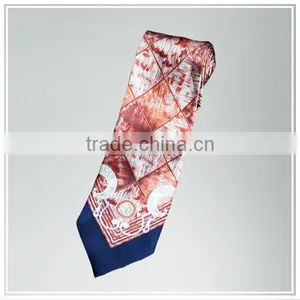 Customize Fashion Pattern Design Digital Printed Silk Tie thumbnail-1