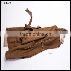 2015 High Fashion Leisure Cardigan Camel Fake Fur Coat thumbnail-4
