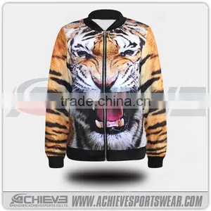 Custom Sublimation Men Women American Baseball Jackets thumbnail-6