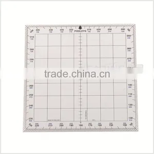 Kearing Clear Plastic 2mm Thick Aviation Sqaure Protractor Nautical Miles 1/500000 #KPP-1 thumbnail-1