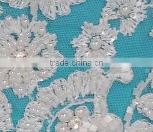 New Arrival Embroidered Lace Beaded Applique With Good Price thumbnail-5