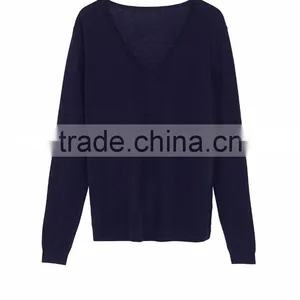 V Neck Russisa Knitting Sweaters Middle Line Knitwear Pattern Oem Service Factory Price thumbnail-6