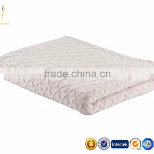 Pure Cable Knitted Cashmere Luxe Baby Blanket thumbnail-1