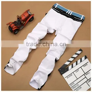 2014 Men Slim White New Design Jeans Pants thumbnail-2