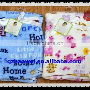 Animal Pattened Soft Thick Coral Fleece Baby Blanket thumbnail-2