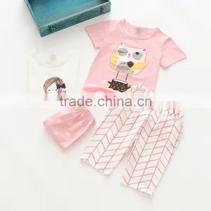 Summer Casual Style Cute Pattern Kids Girl Two Pieces Set thumbnail-1