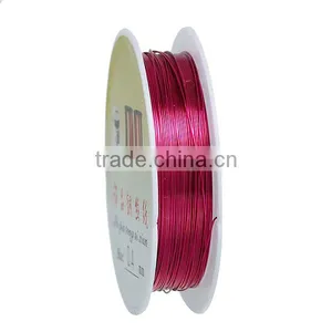 High Quality Jewelry Round Fuchsia 0.4mm Copper Beading Wire Thread Cord thumbnail-1