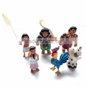 2016 New Movie Moana Action Figure Set of 6pcs Moana PVC Carton Toy Moana Princess Figures Wholesale thumbnail-2