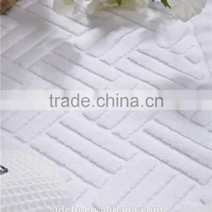 5-Star Hotel Jacquard Bath Mat, Dobby Customize Logo Bath Towels thumbnail-5