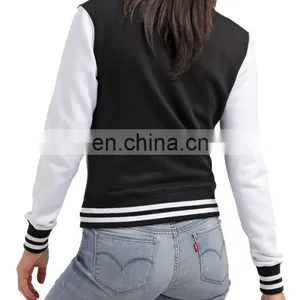 Chinese Manufacturer Woman Custom Baseball Jacket thumbnail-5