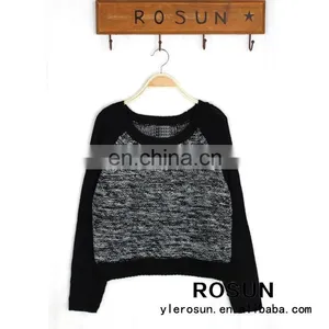 2015 Newest Elegant Stylish Dolman Sleeve O-neck Women's Fashion Twinset Sweater thumbnail-3