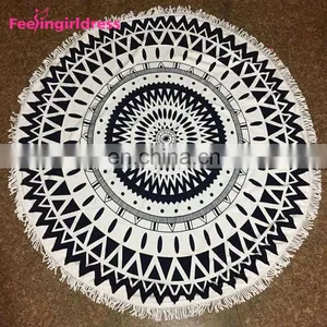 Home Decor Indian Mandala Round Microfiber Tapestry Mandala thumbnail-4