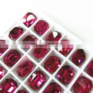 Nice Color Fuchsia Crystal Oval Fancy Loose Stone Beads thumbnail-6