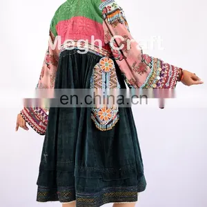 Vintage Traditional Kuchi Dress With Tassel - Afghan Ethnic Tribal Dress -Tribal Banjara Kuchi Dress -Afghan Kuchi Ethnic Dress thumbnail-4