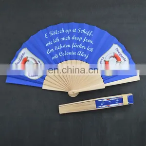 Printed Hand Fan With Wooden Frame for Promotion thumbnail-1