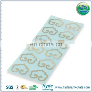 Custom Company Logo Printed Gold Metal Sticker in Sheet thumbnail-2