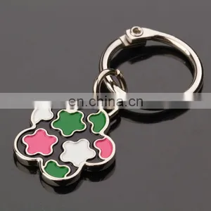 Manufacturer Cheap Poppy Flower Keychain ,Flower Shape Soft Enamel Metal Keychain thumbnail-1
